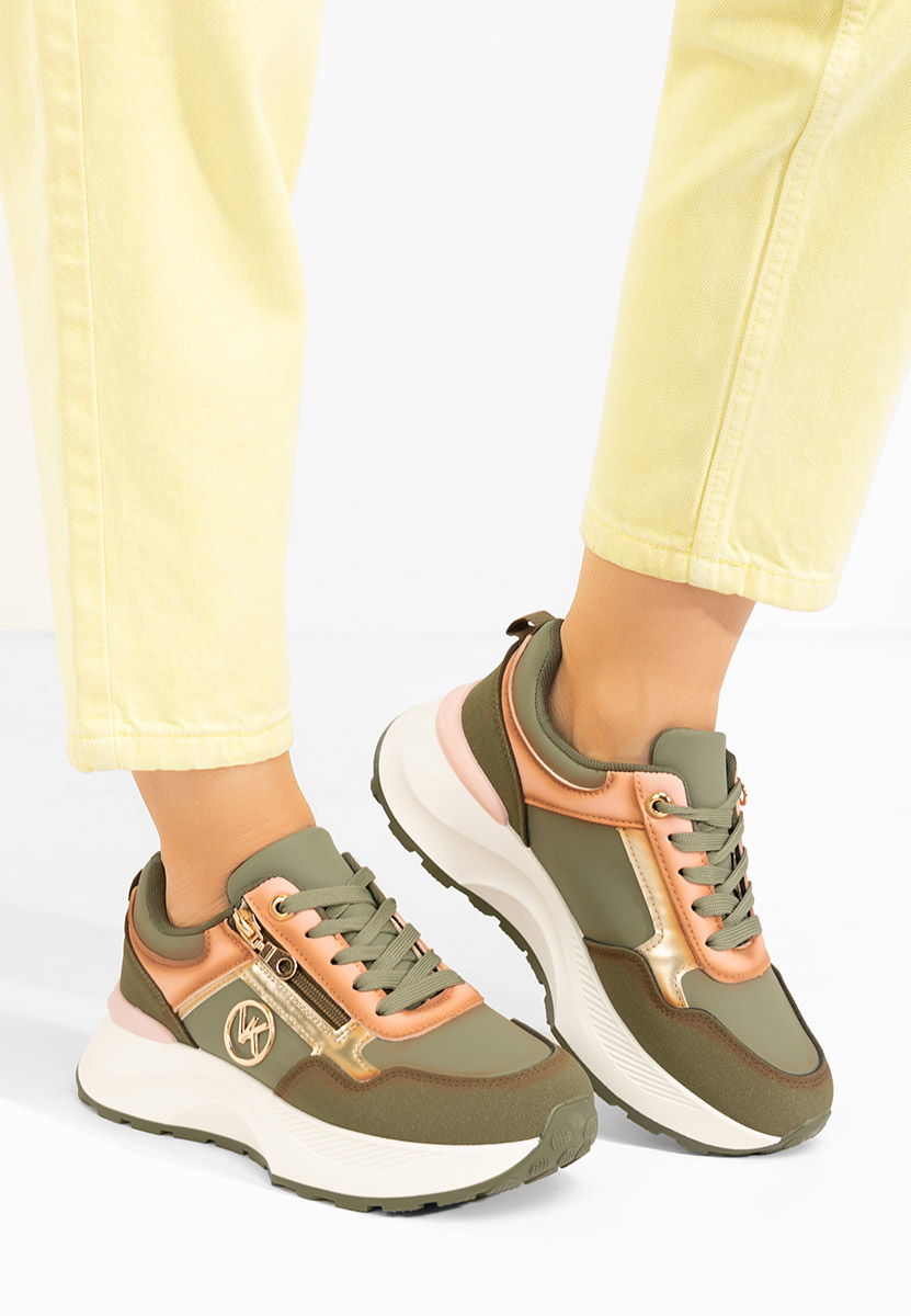Sneakers cu platformă Viktoria verzi