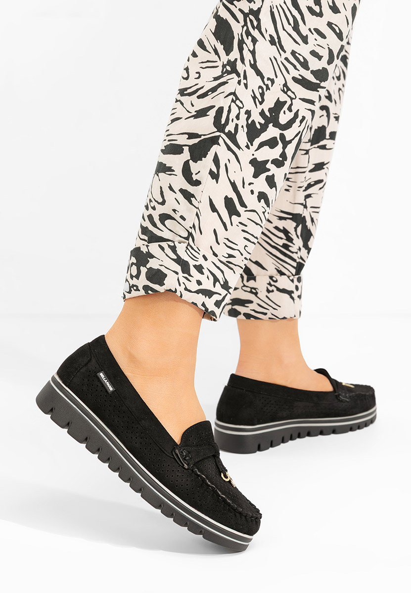 Mocasini de vara dama Manise V4 negri
