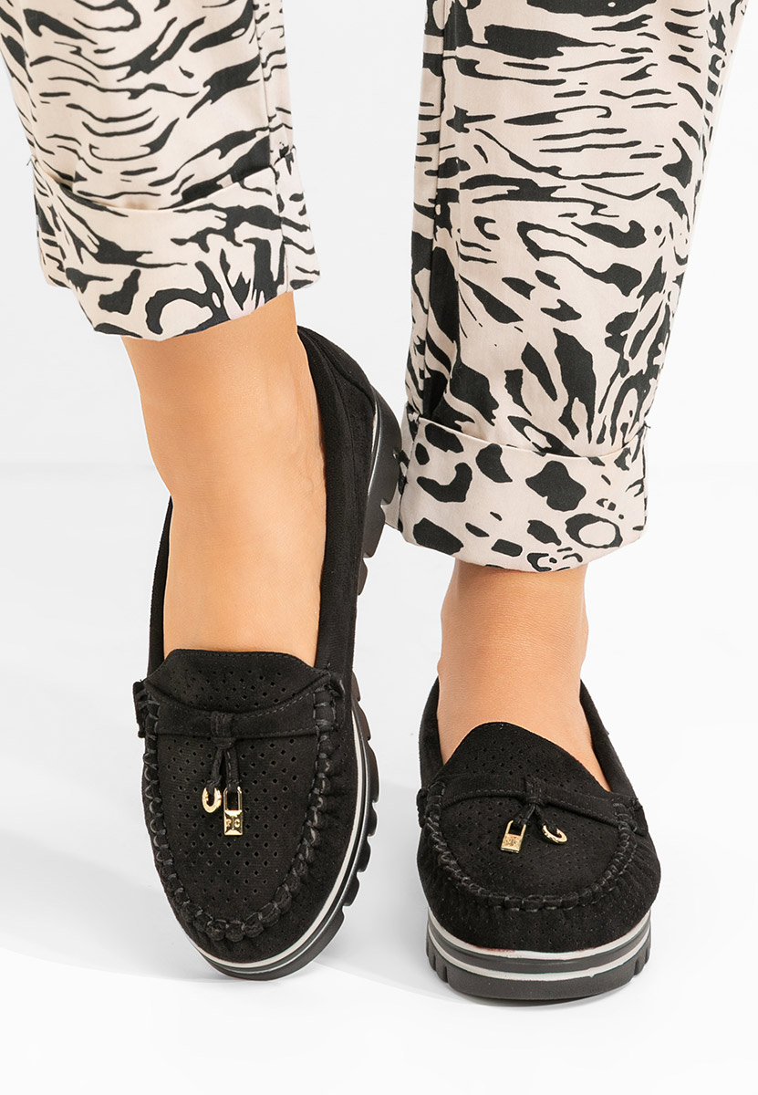 Mocasini de vara dama Manise V4 negri