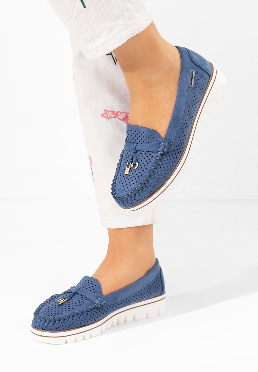 Mocasini de vara dama Manise V4 albastri