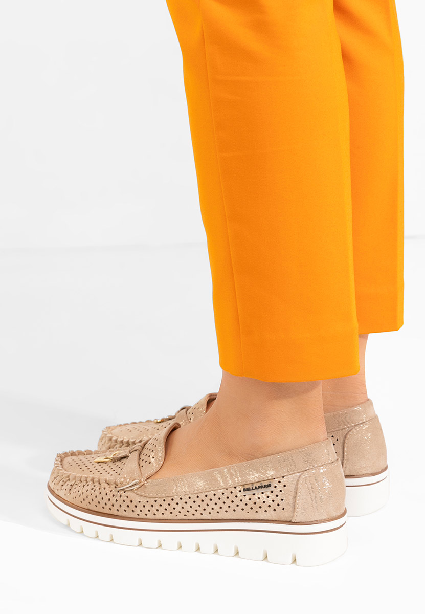 Mocasini de vara dama Manise V4 aurii