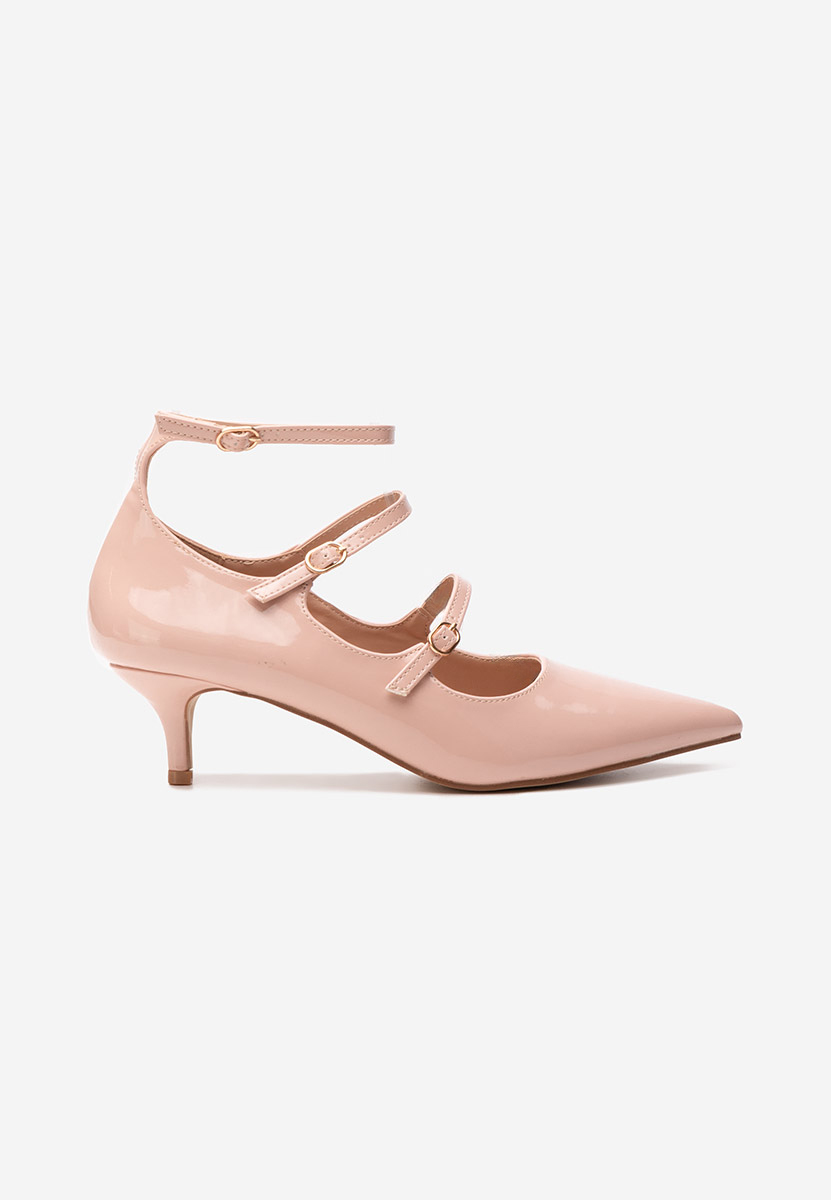 Pantofi cu toc subtire Ginny bej