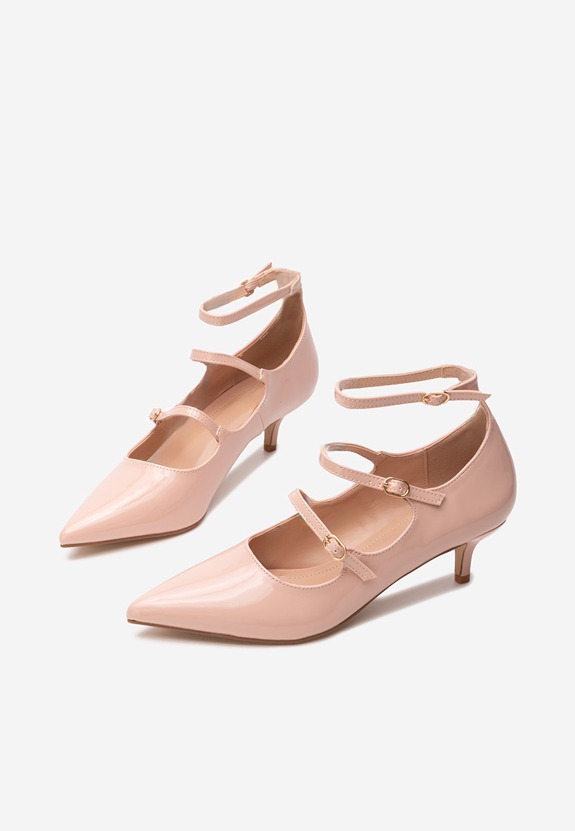 Pantofi cu toc subtire Ginny bej