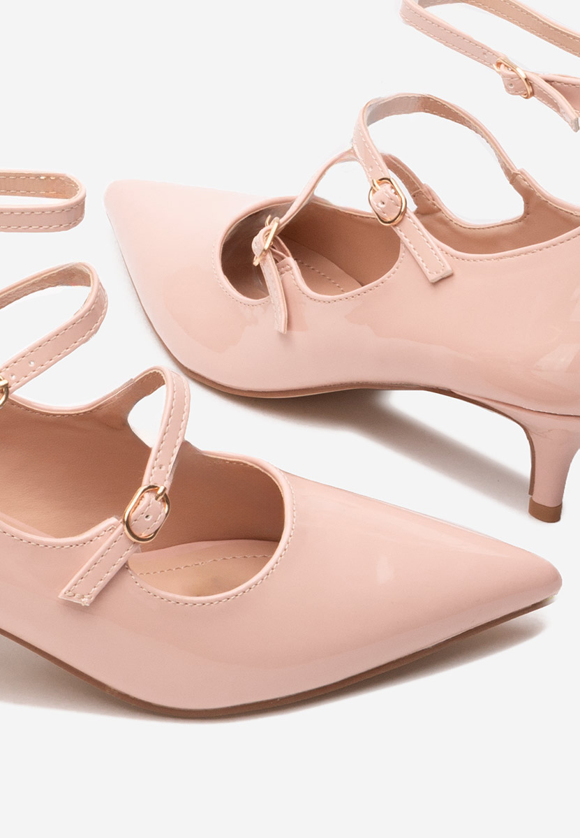 Pantofi cu toc subtire Ginny bej