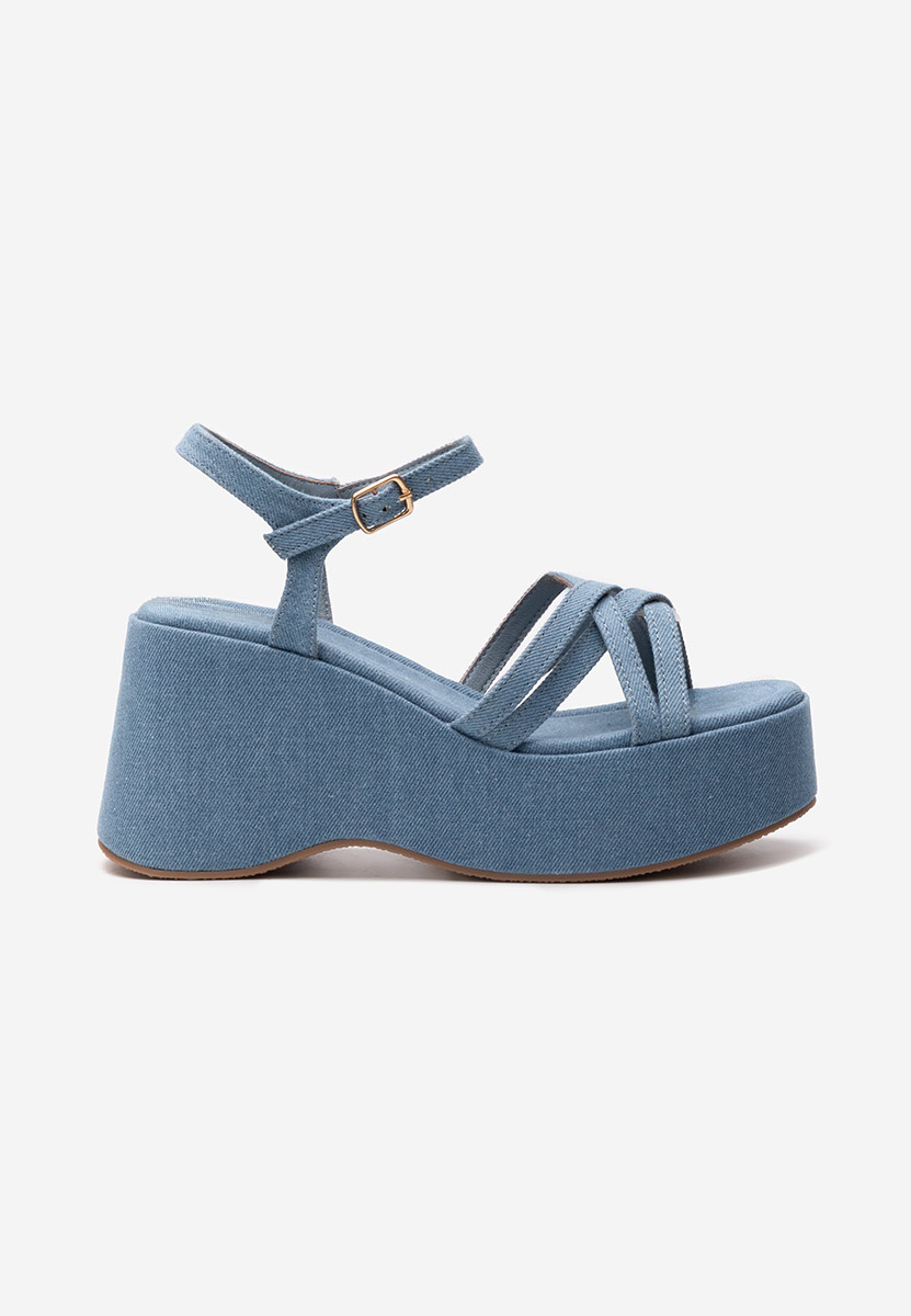 Sandale cu platforma Jenise denim