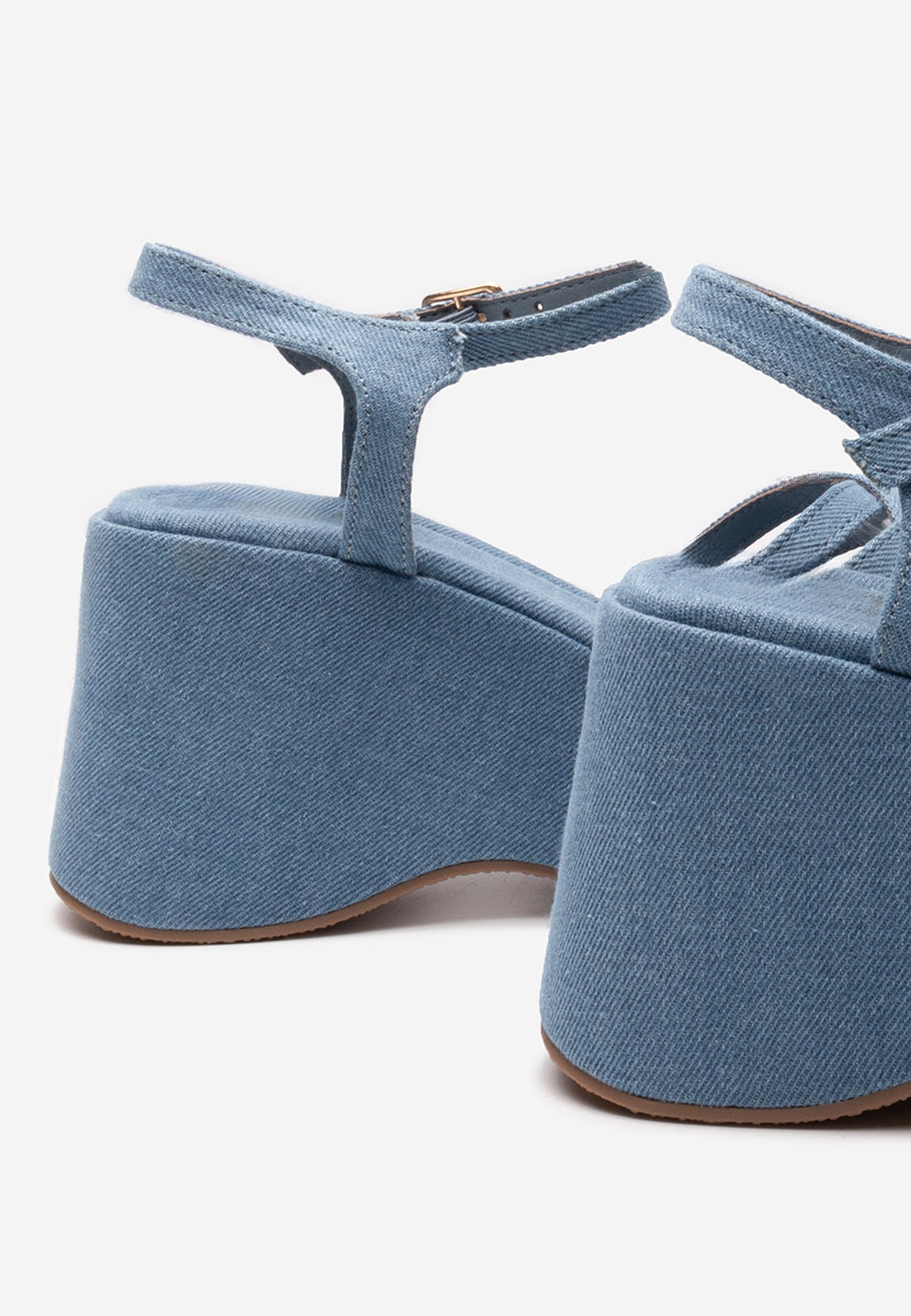 Sandale cu platforma Jenise denim