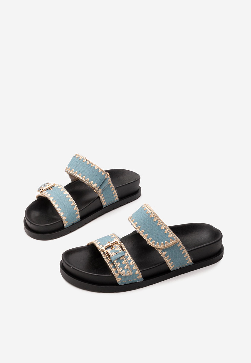 Papuci fara toc Mathilde denim