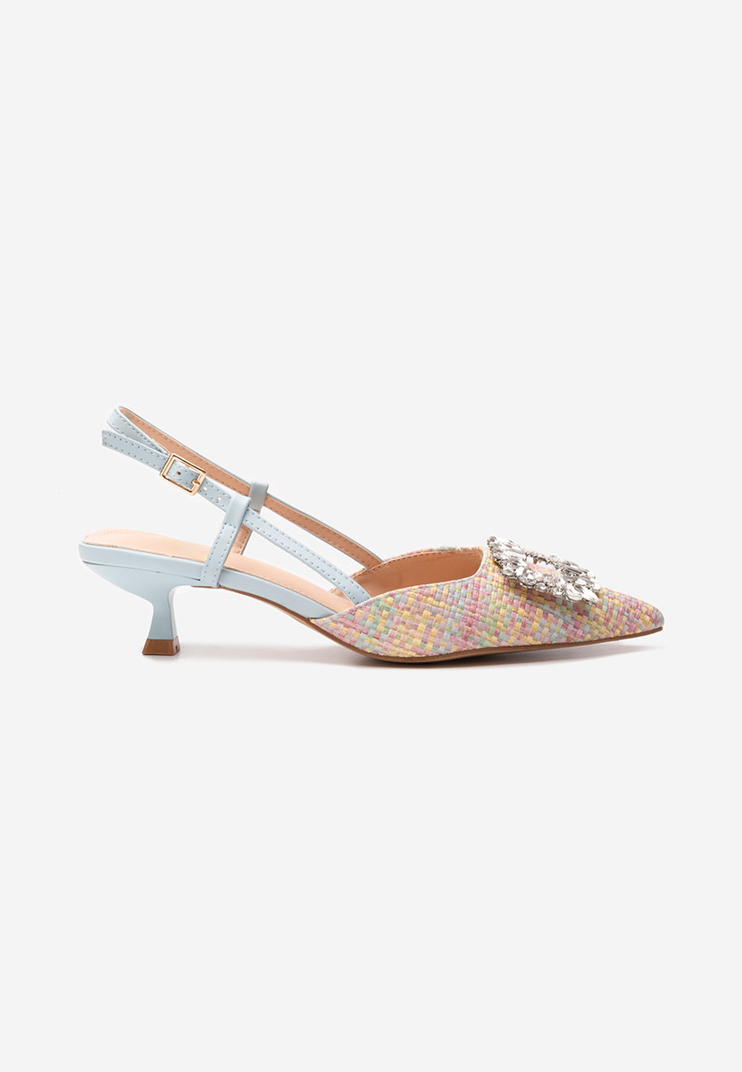 Pantofi cu toc mic Margarete multicolori