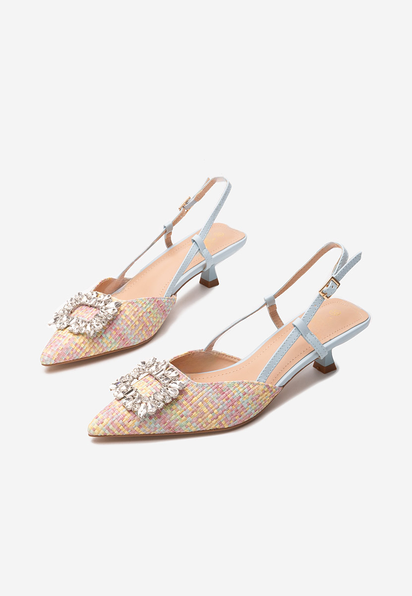 Pantofi cu toc mic Margarete multicolori