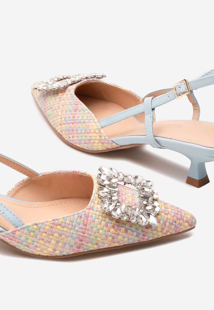 Pantofi cu toc mic Margarete multicolori