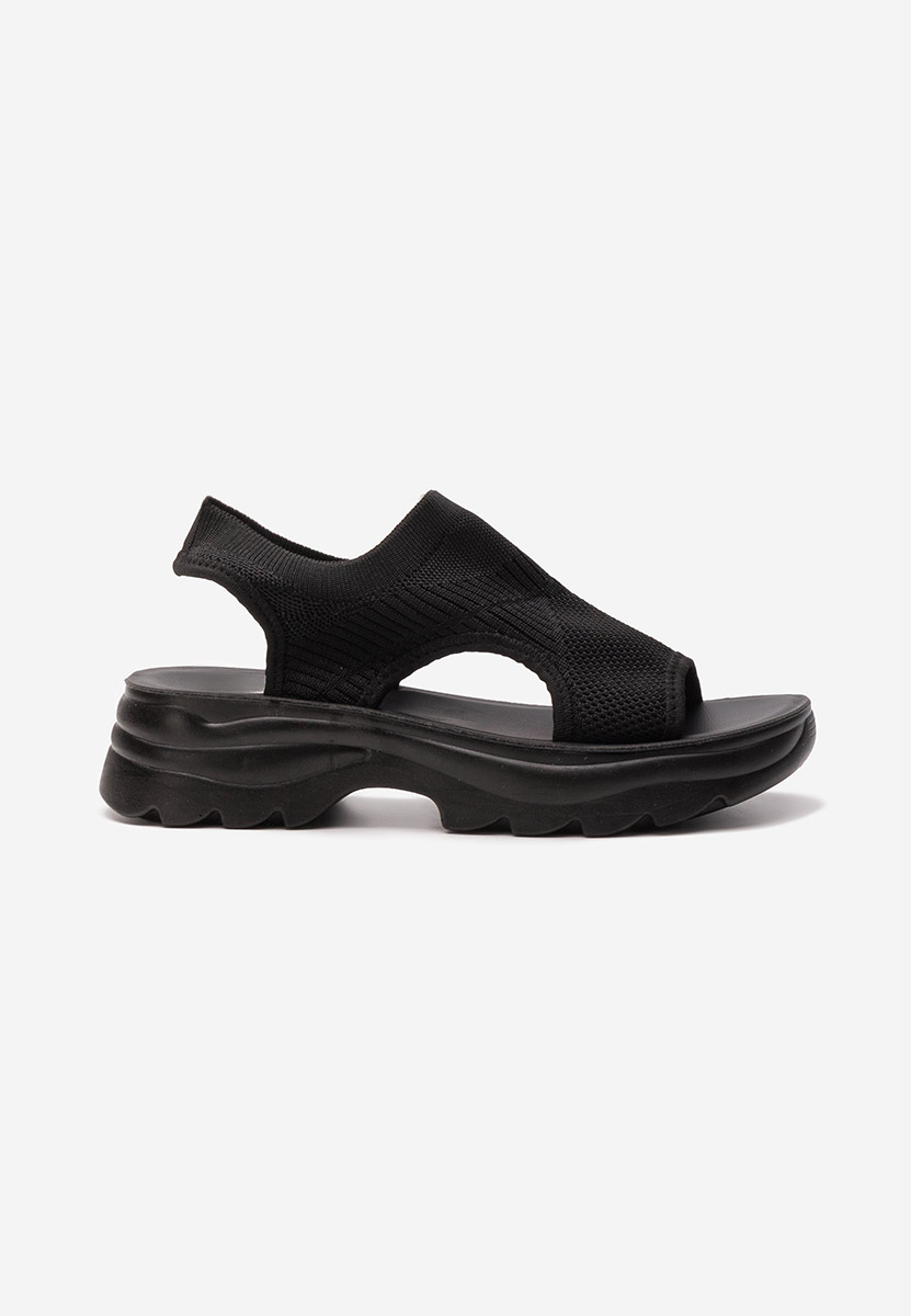 Sandale dama fara toc Angelena negre