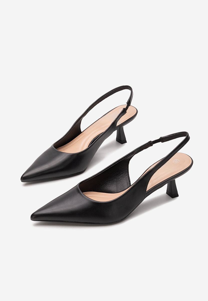 Pantofi cu toc mic Criselda negre
