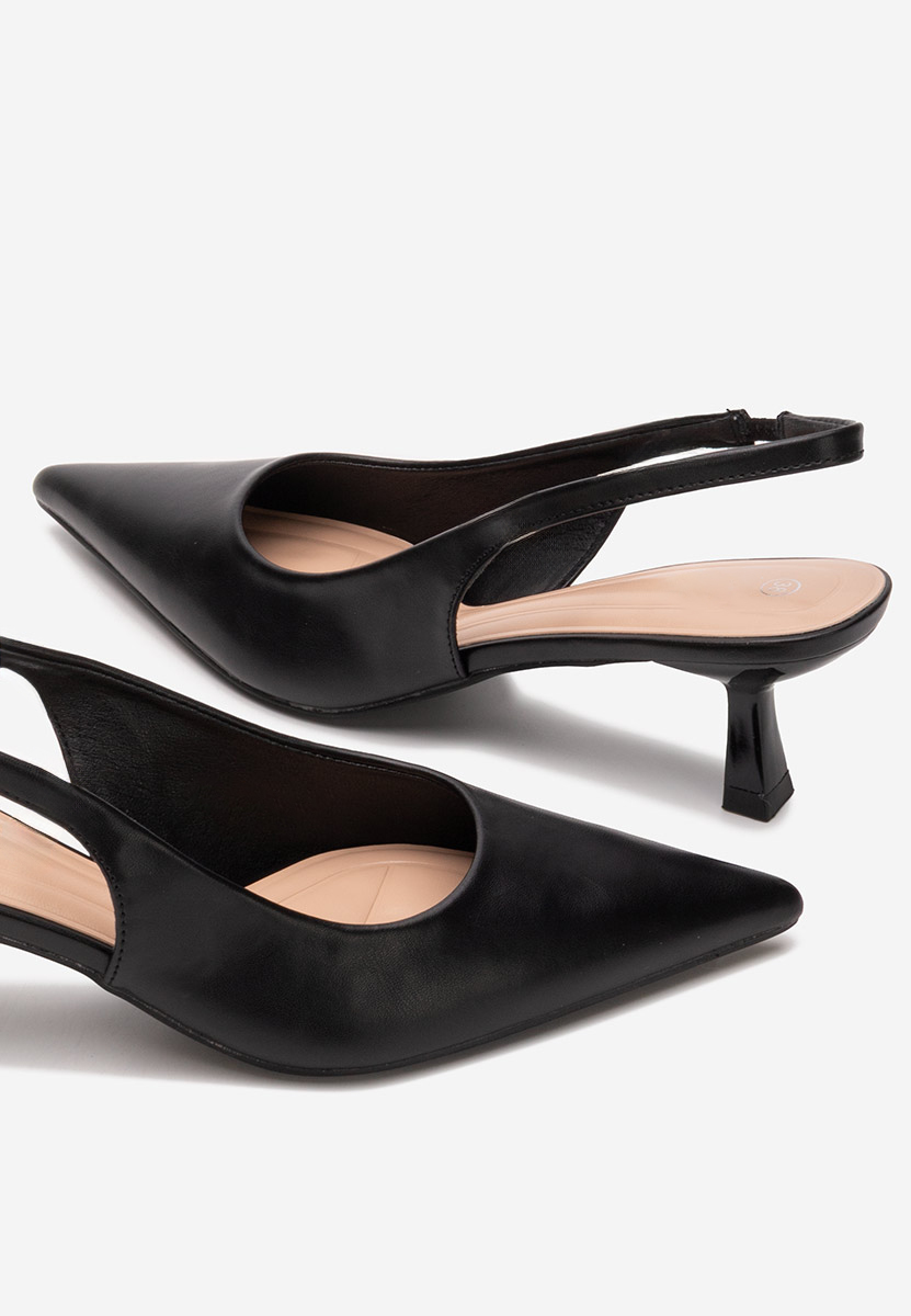 Pantofi cu toc mic Criselda negre