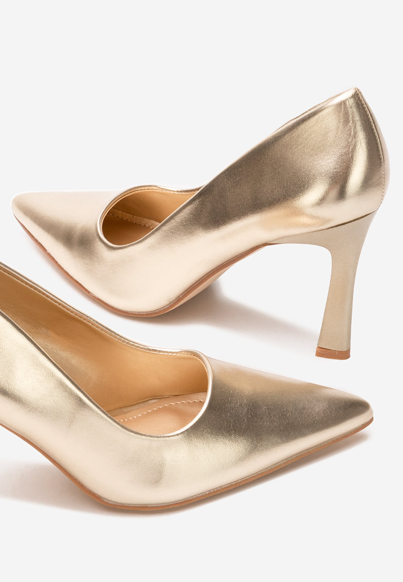 Pantofi stiletto Lezlie aurii