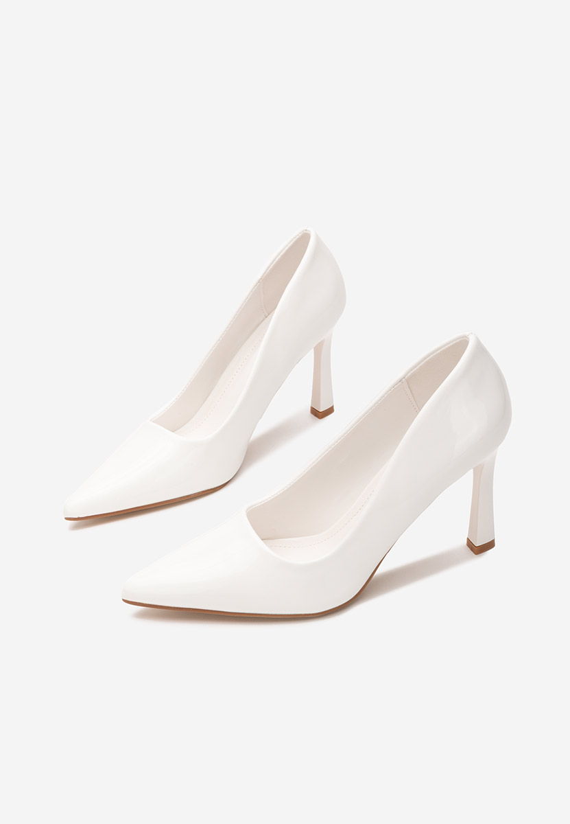Pantofi stiletto Lezlie albi