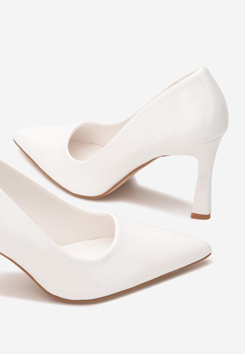 Pantofi stiletto Lezlie albi