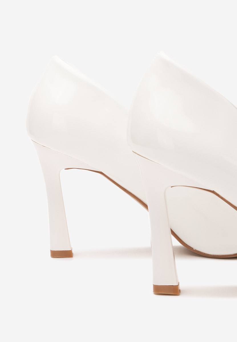 Pantofi stiletto Lezlie albi