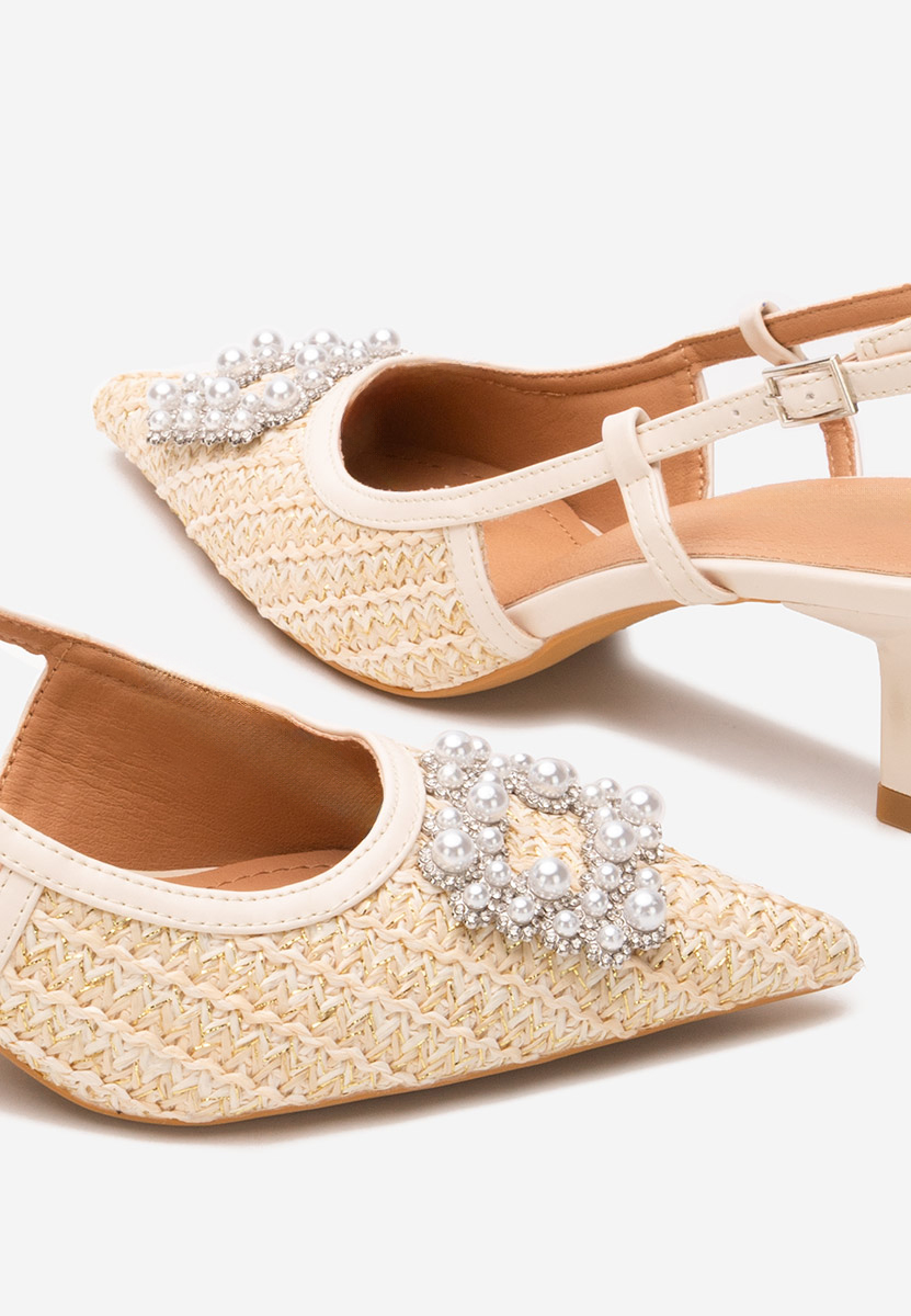 Pantofi slingback Verlie bej