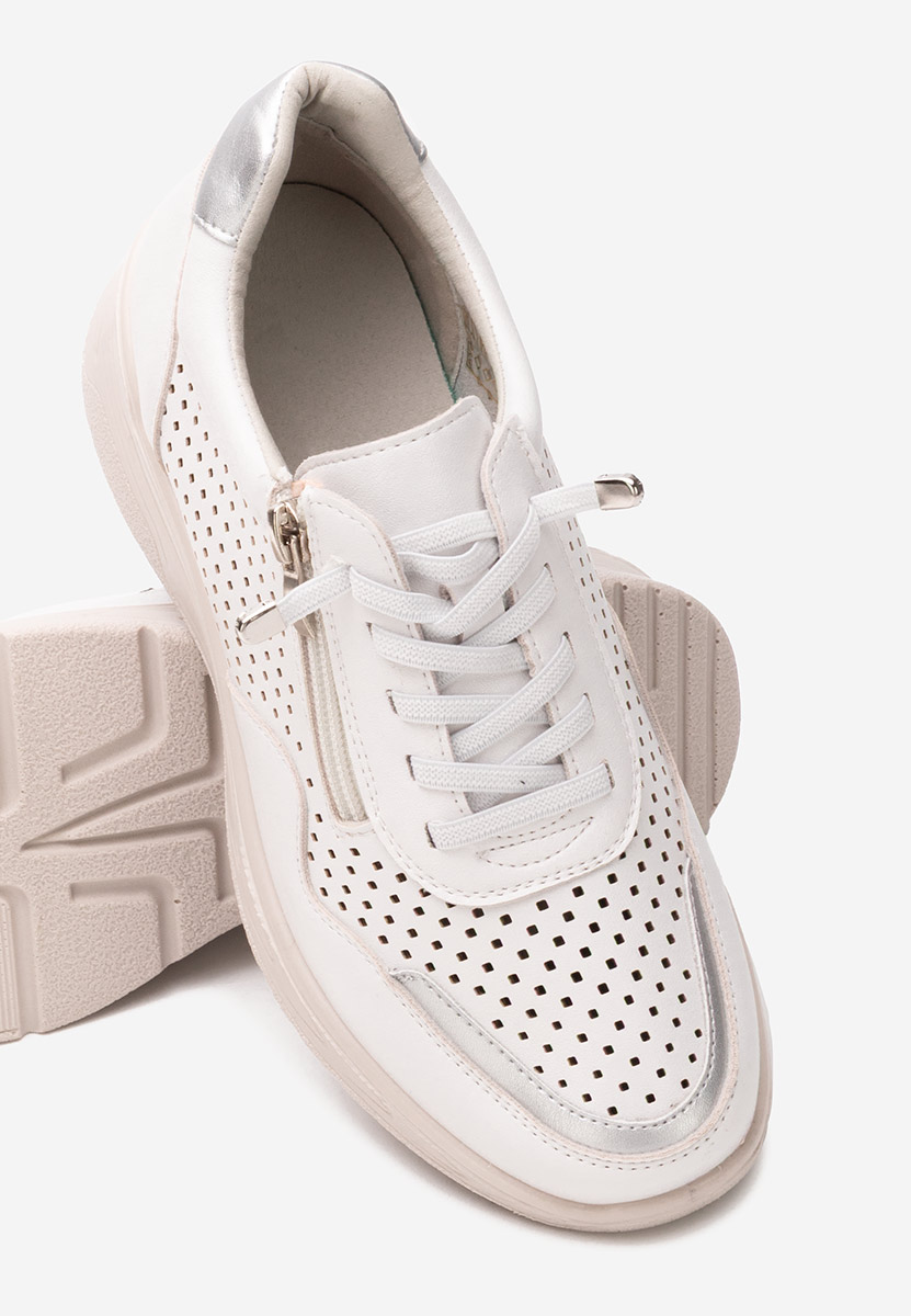 Sneakers dama Vernisa albi