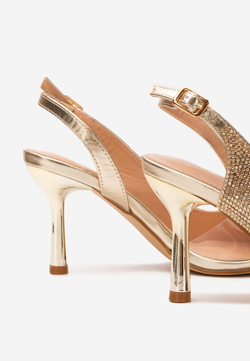 Pantofi stiletto Penie aurii
