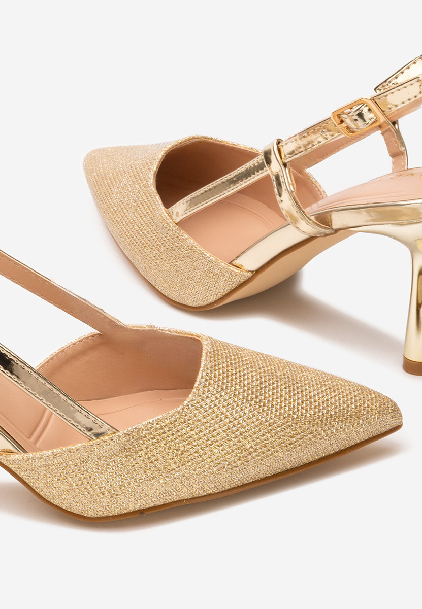 Pantofi slingback Frezia aurii