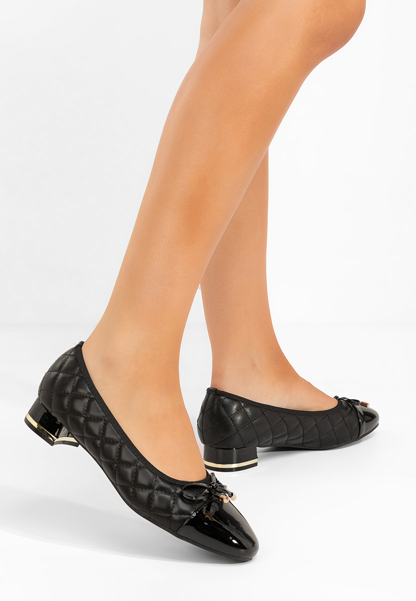 Pantofi cu toc mic Toya negri