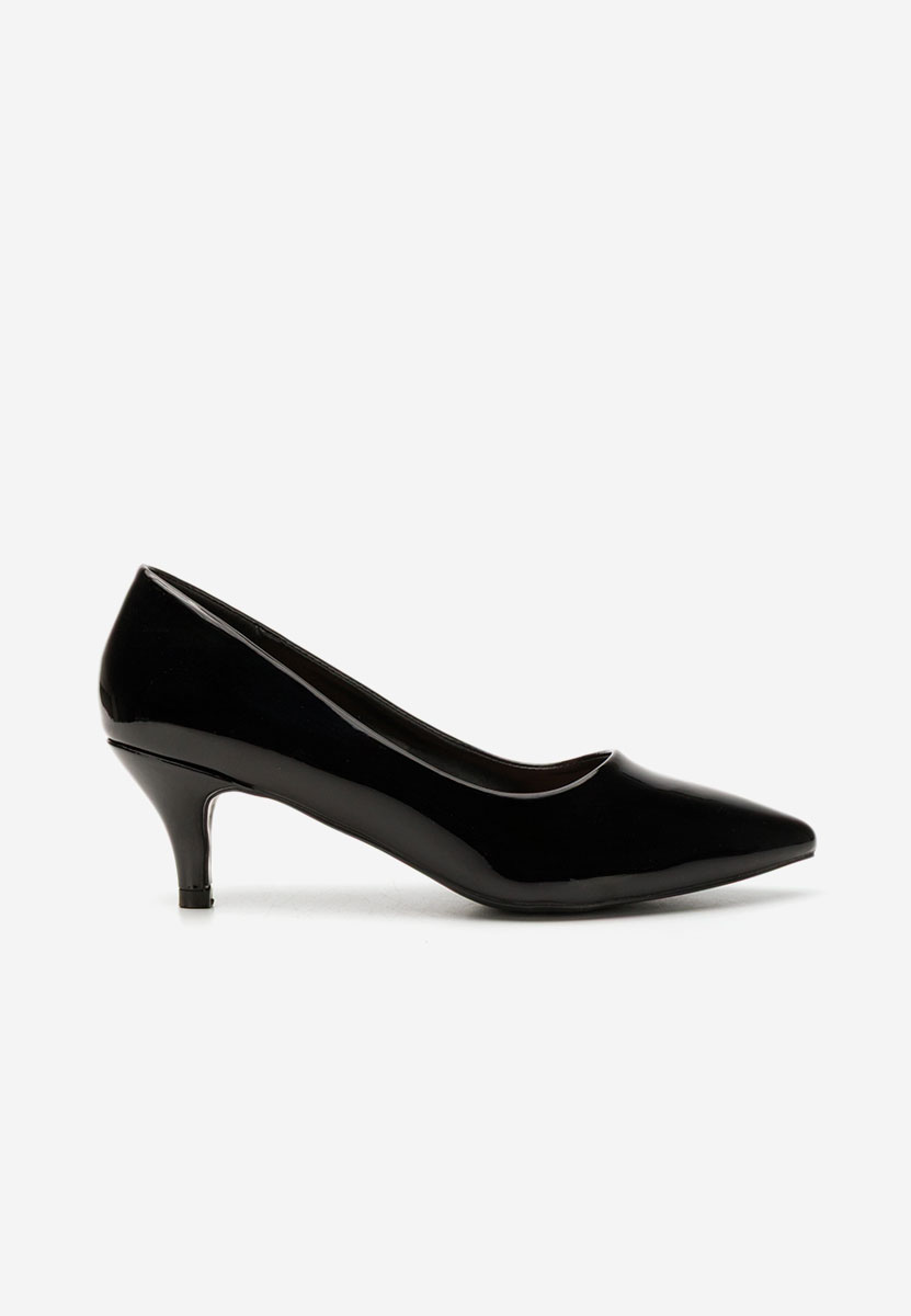 Pantofi cu toc subtire Cheryl negri