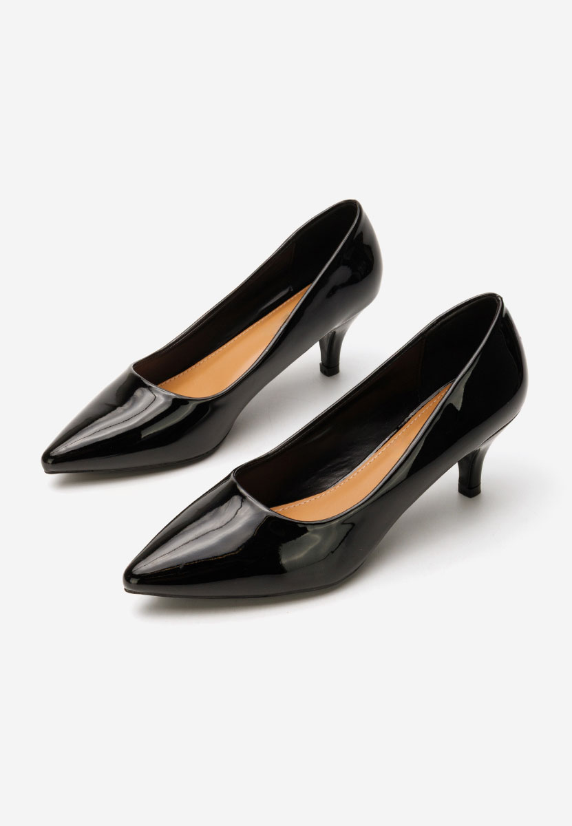 Pantofi cu toc subtire Cheryl negri