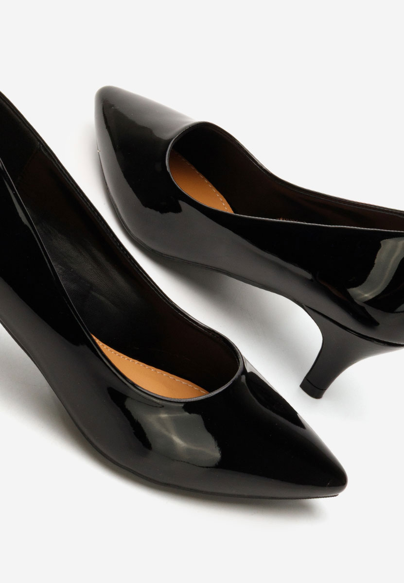 Pantofi cu toc subtire Cheryl negri