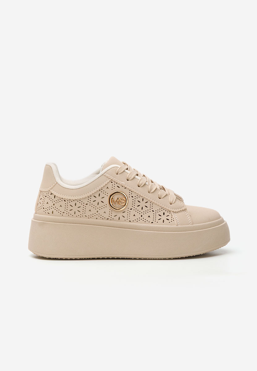 Sneakers cu platforma Nidya bej