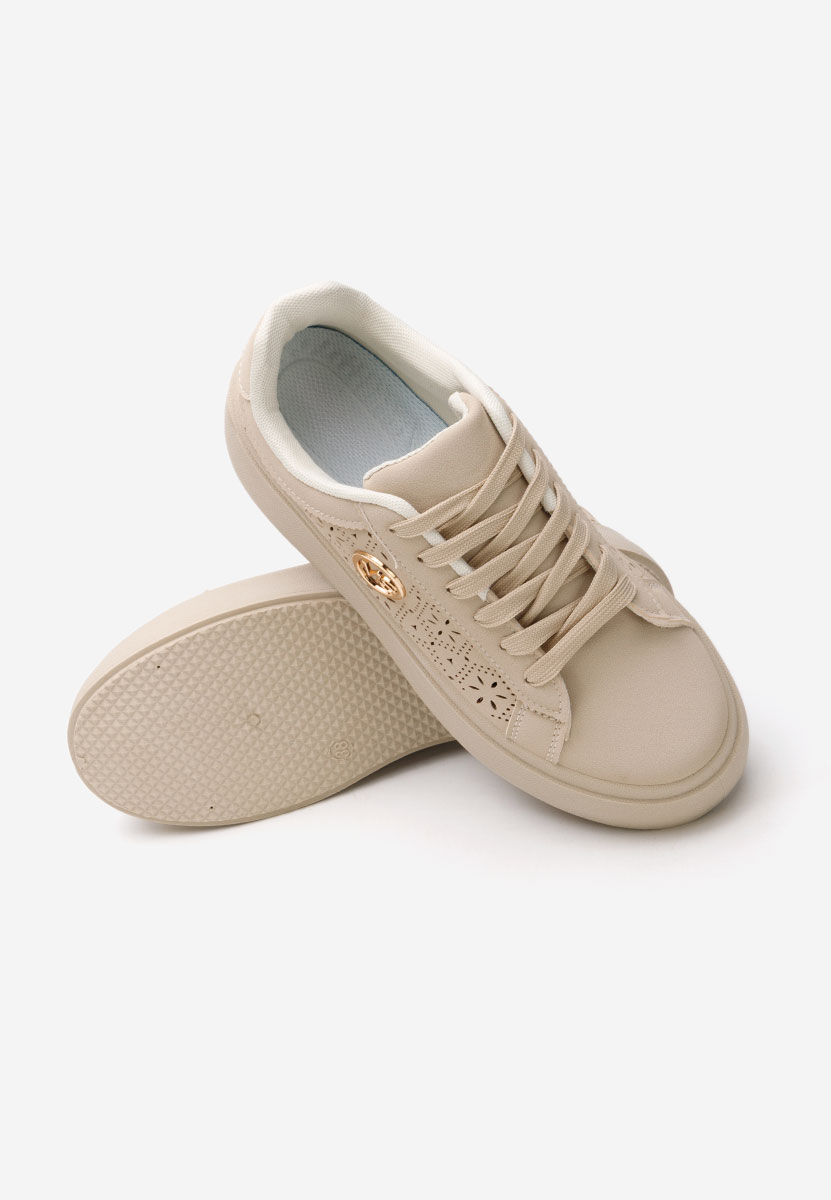 Sneakers cu platforma Nidya bej