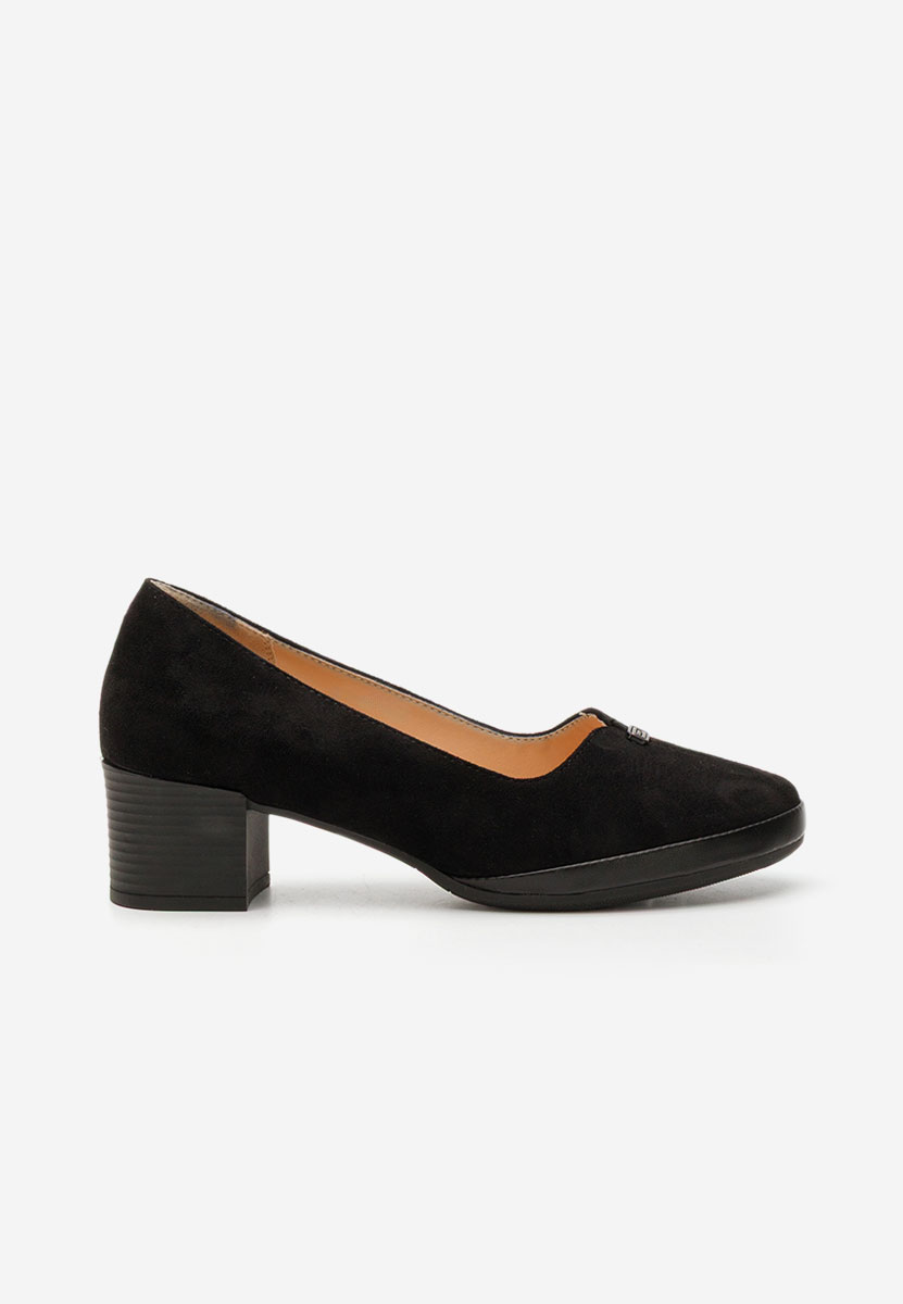 Pantofi cu toc gros Jinny negri