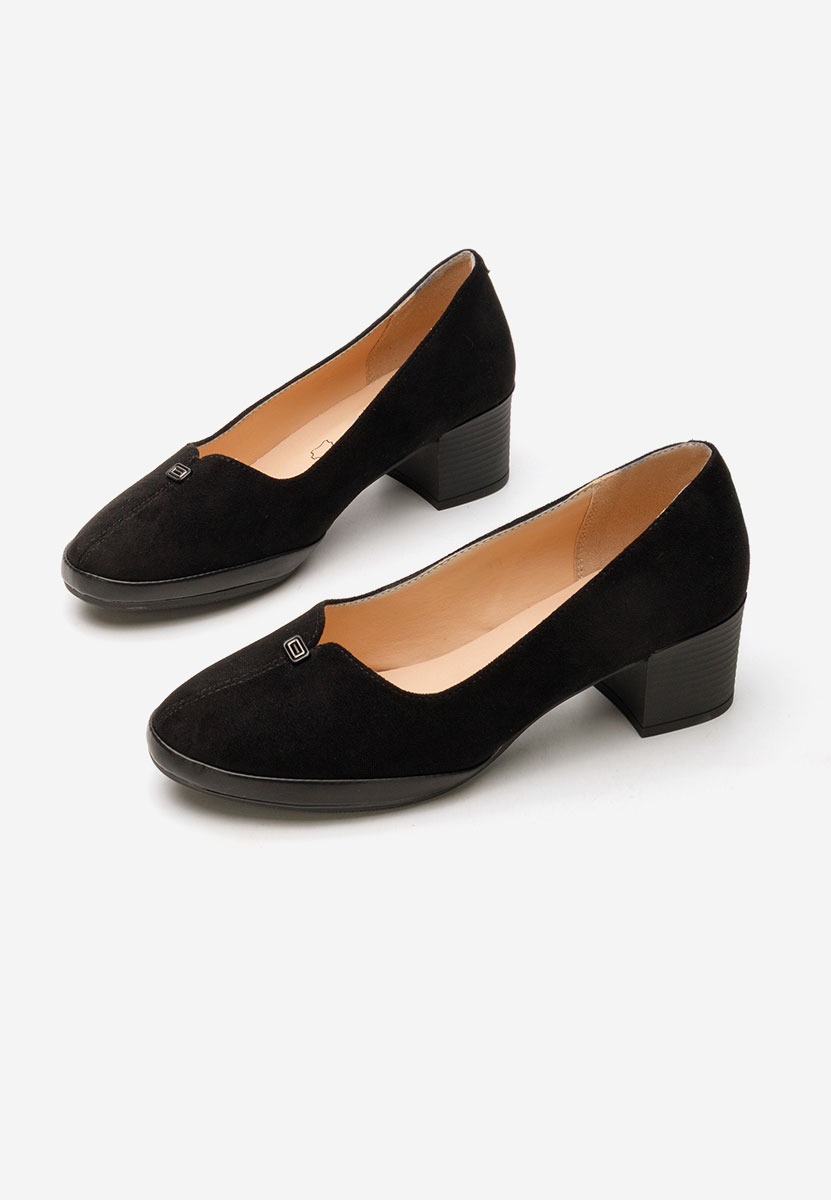Pantofi cu toc gros Jinny negri