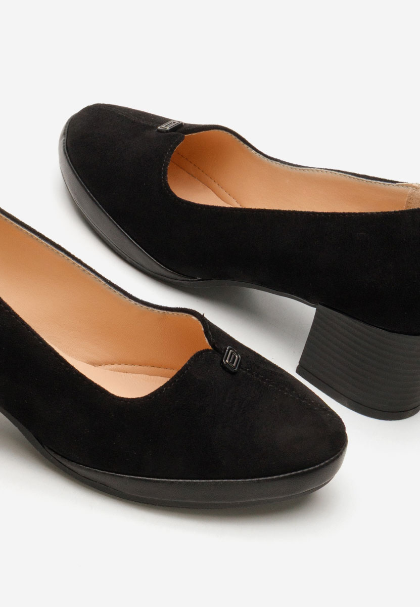 Pantofi cu toc gros Jinny negri