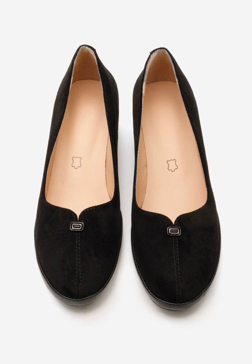Pantofi cu toc gros Jinny negri