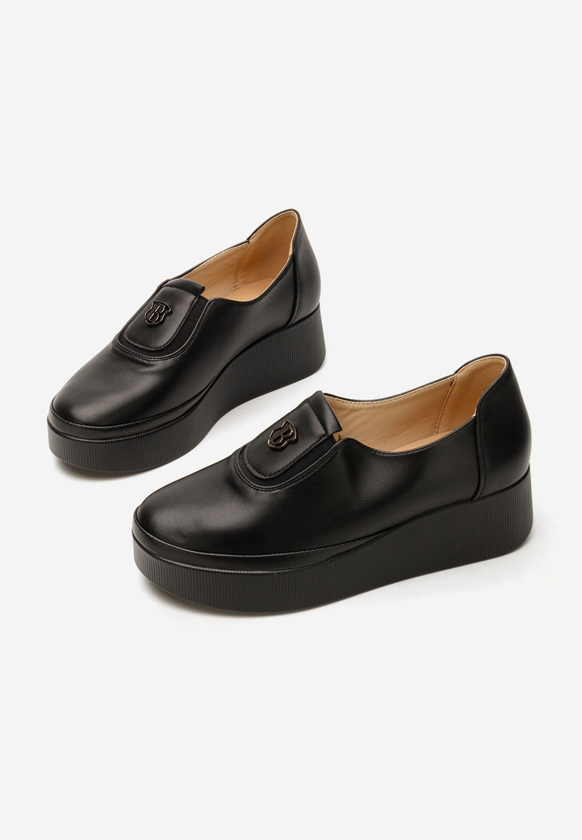 Pantofi casual cu platforma Shenika negri