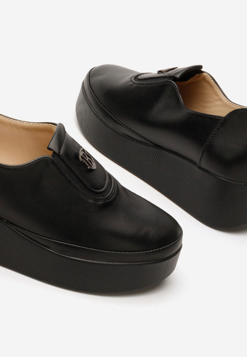 Pantofi casual cu platforma Shenika negri