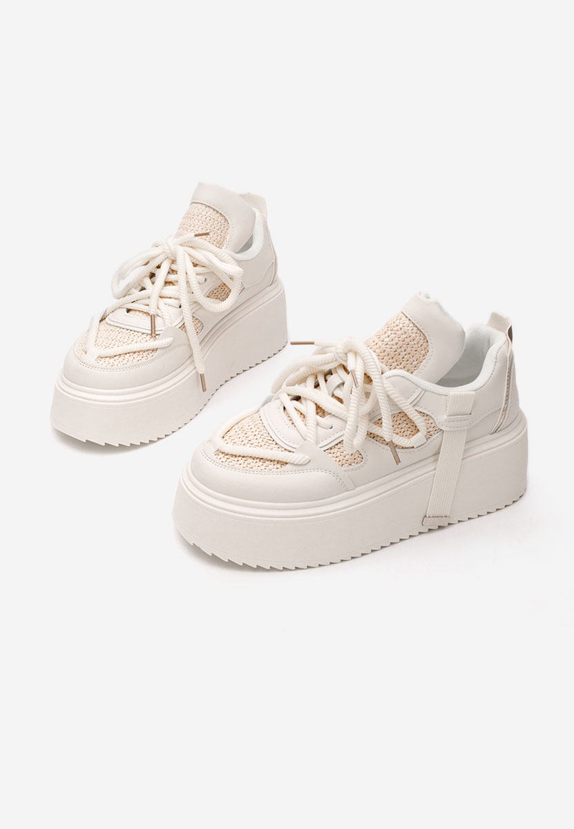 Sneakers cu platformă Lourie bej
