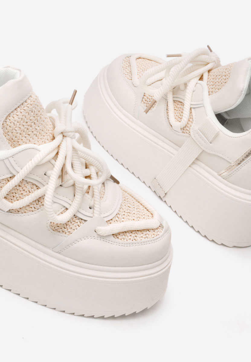 Sneakers cu platformă Lourie bej