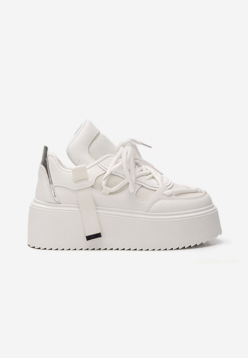 Sneakers cu platformă Lourie albi
