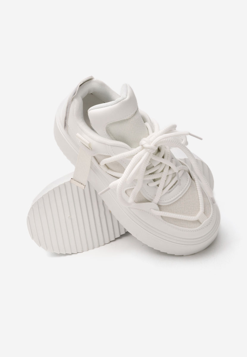 Sneakers cu platformă Lourie albi