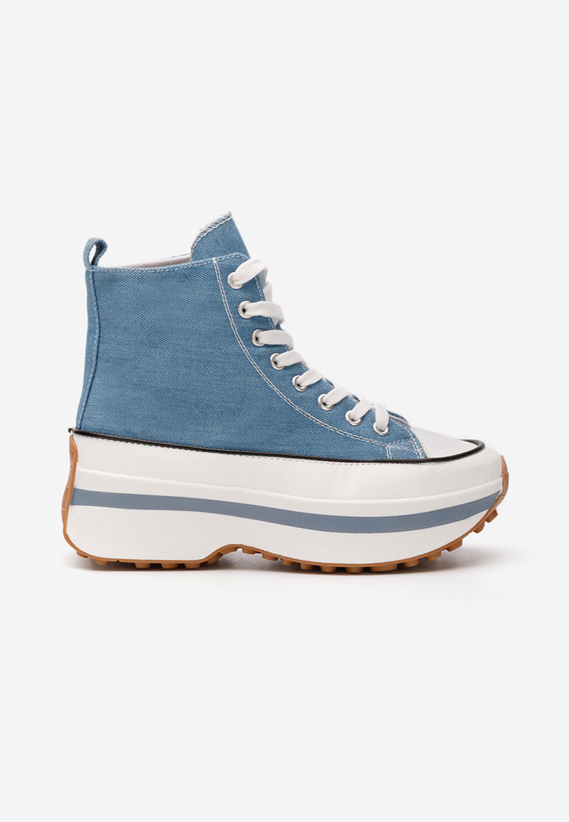 Tenisi cu platformă Francene denim