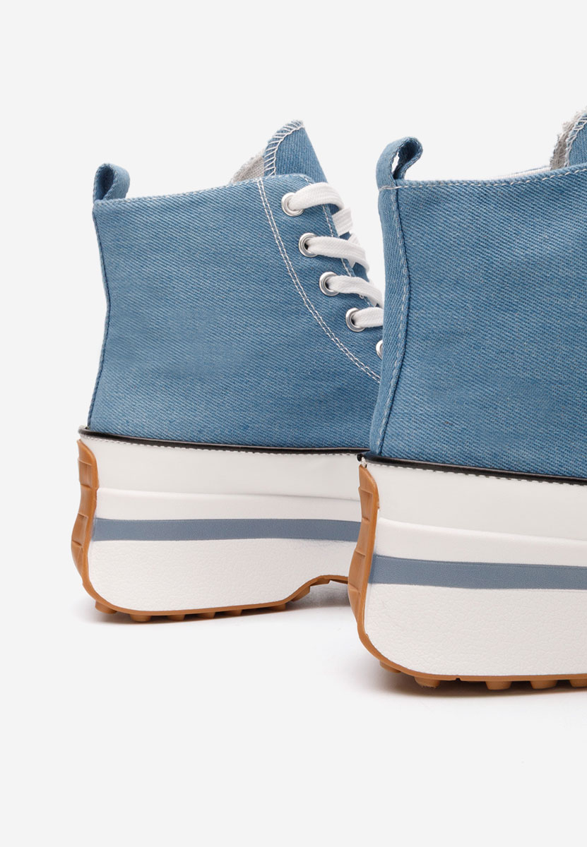 Tenisi cu platformă Francene denim