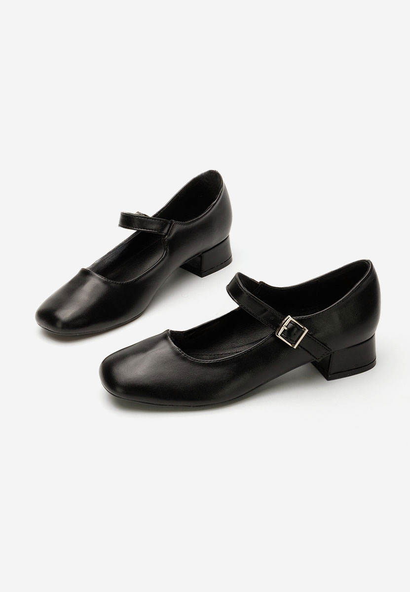 Pantofi cu toc mic Stephine negri