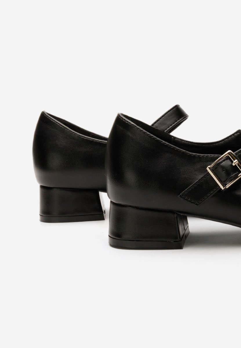 Pantofi cu toc mic Stephine negri
