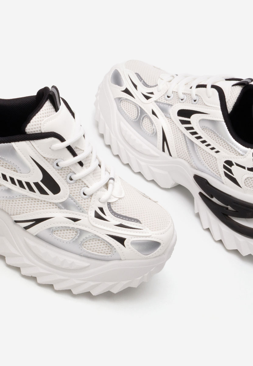Sneakers cu platforma Willene albi