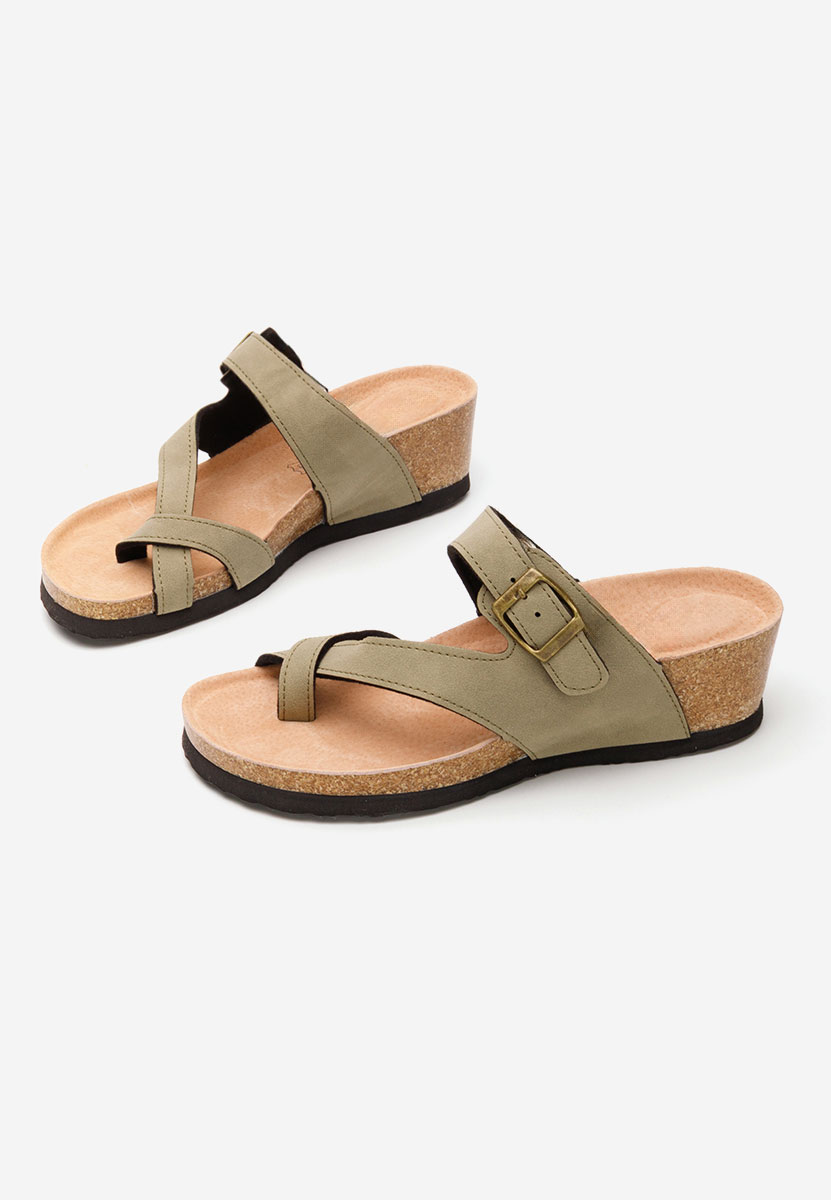 Papuci cu platforma Wandana V2 kaki