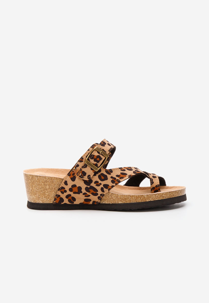 Papuci cu platforma Wandana V2 leopard