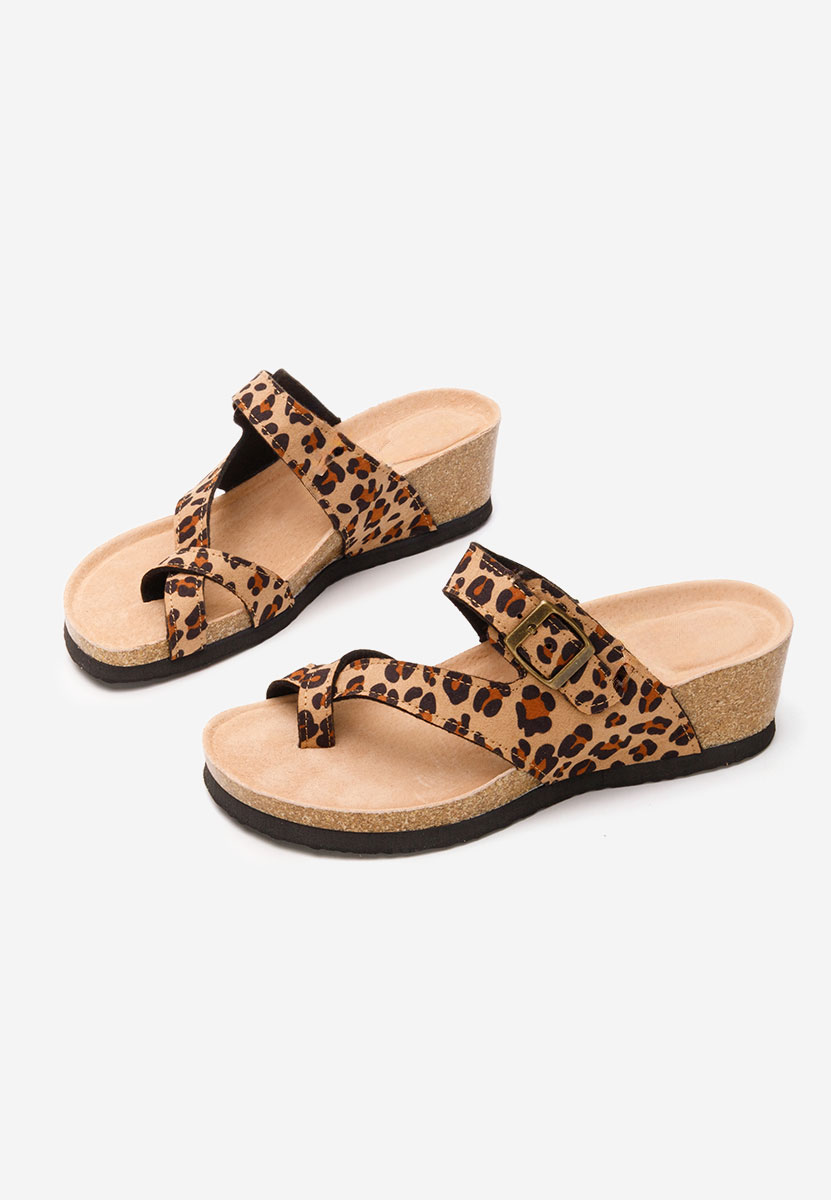 Papuci cu platforma Wandana V2 leopard