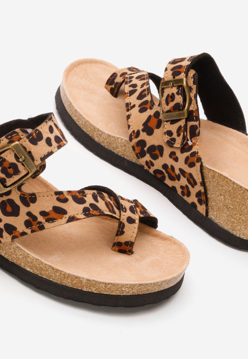 Papuci cu platforma Wandana V2 leopard